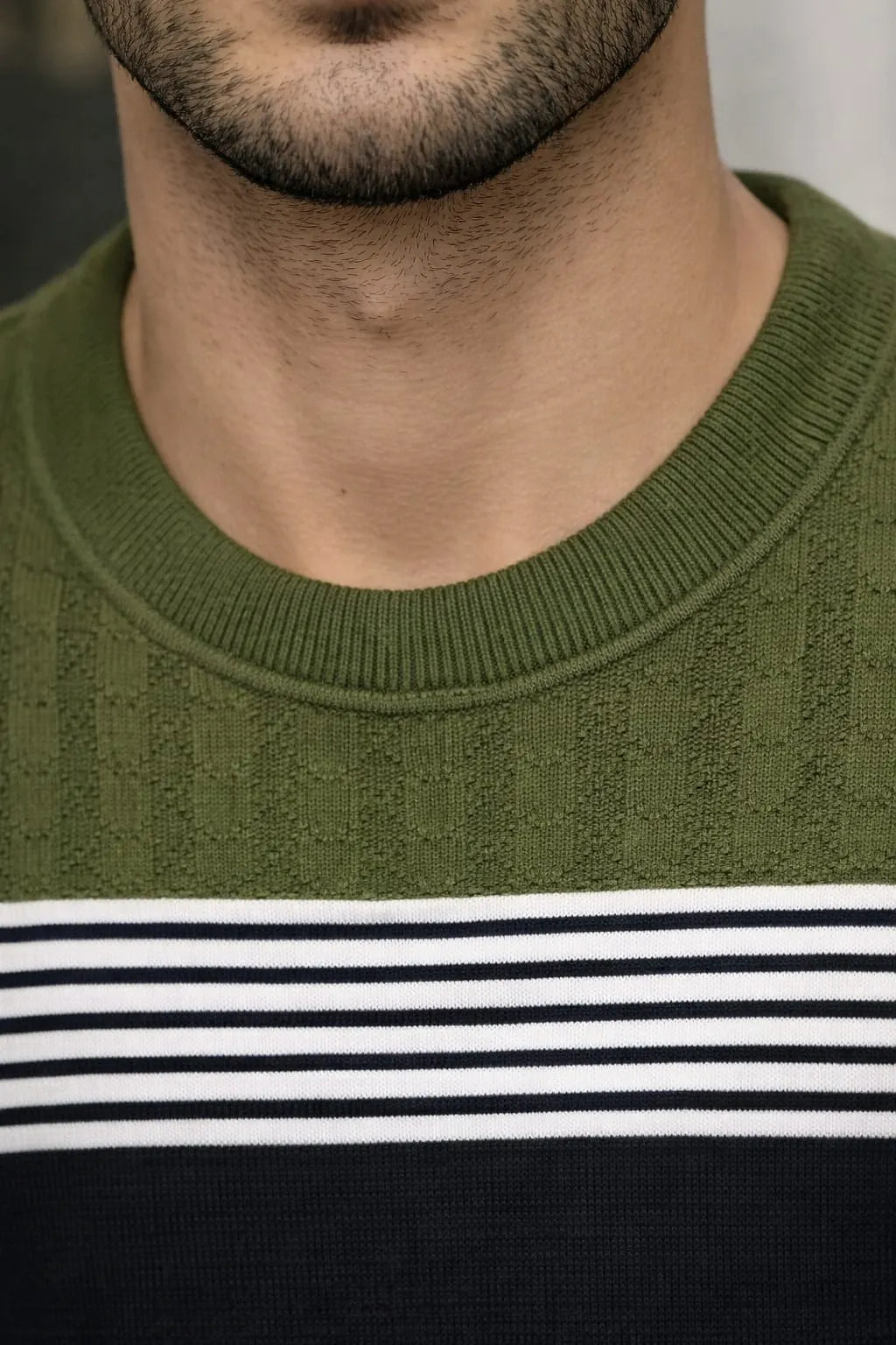 Luxe Striped Knit T-Shirt