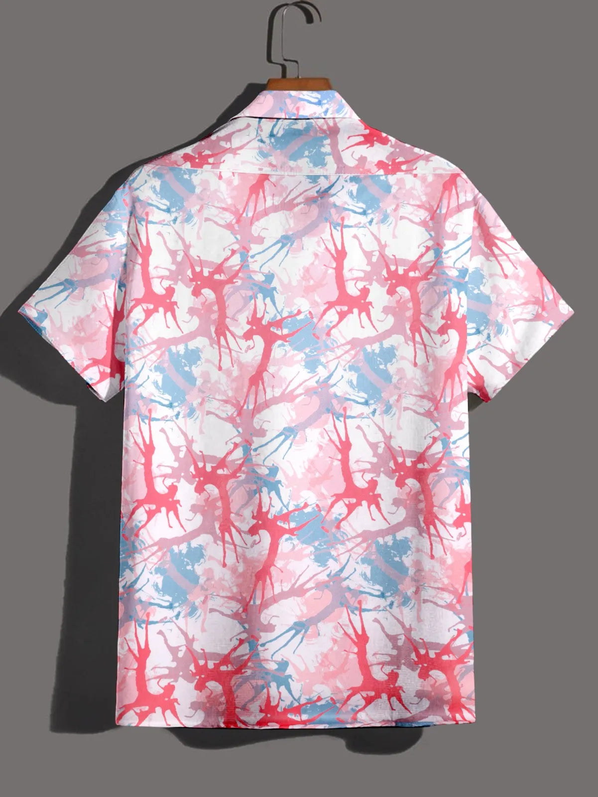 Paint Splash Print Half Sleeve Shirt
