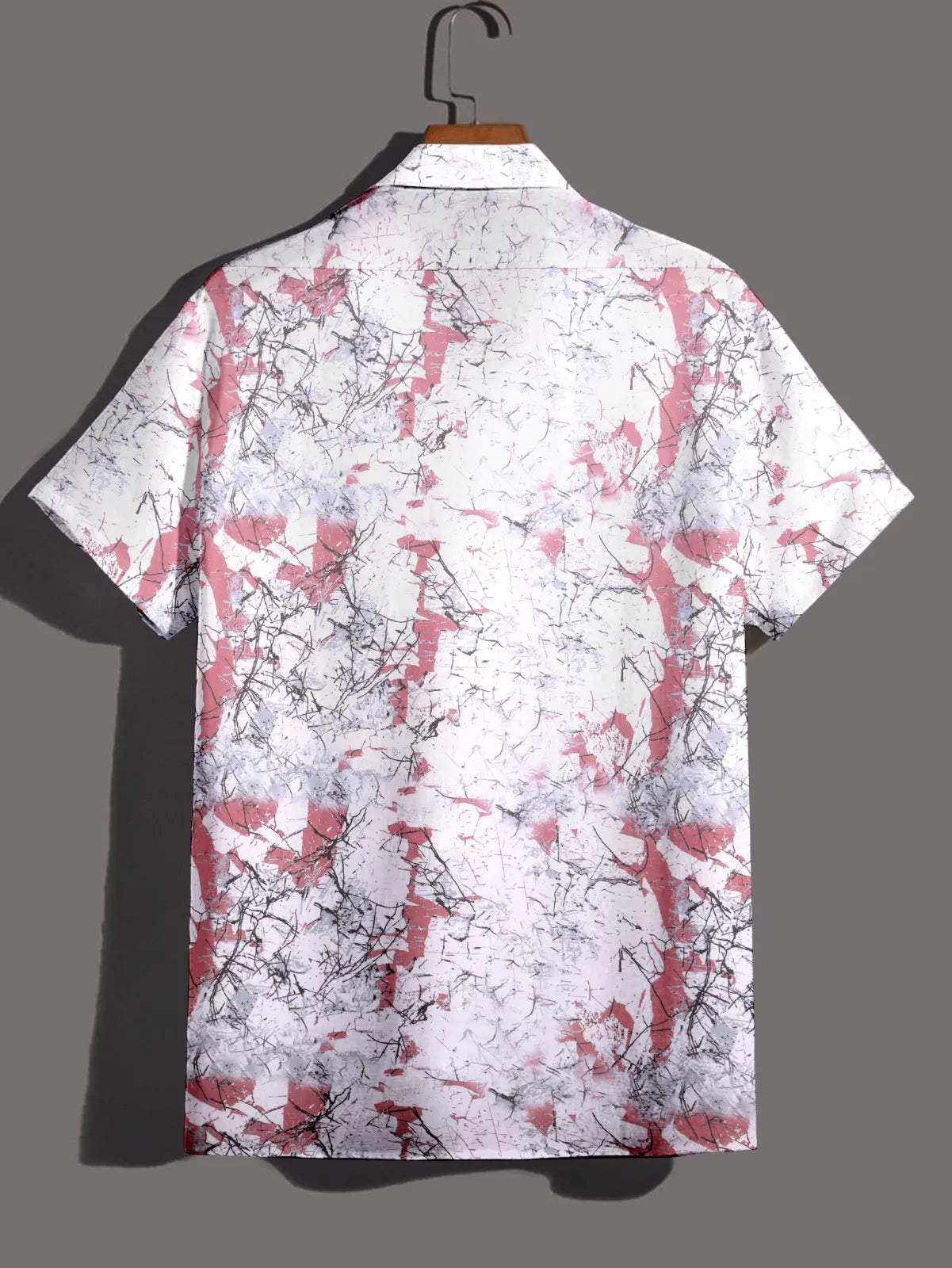Crackle Branch Print Half Sleeve Shirt