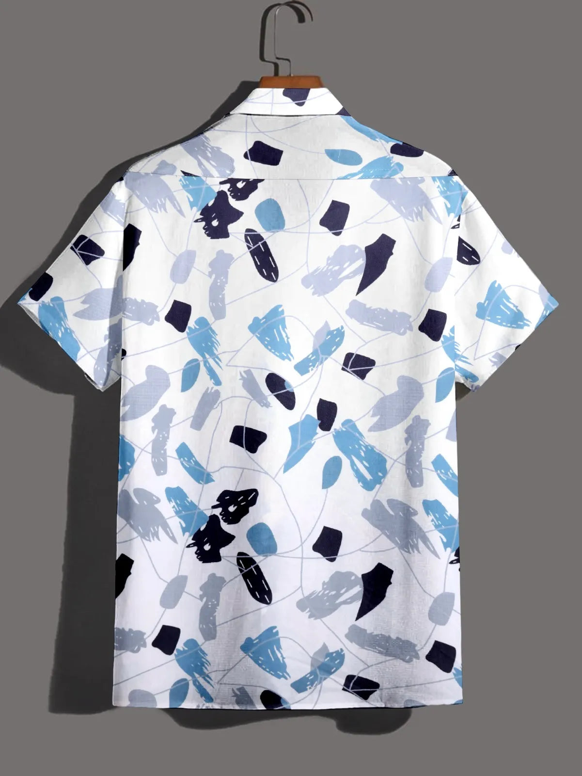 Terrazzo Abstract Print Half Sleeve Shirt
