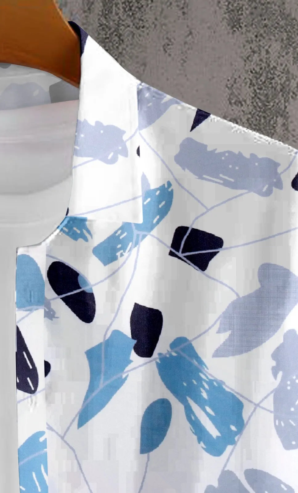 Terrazzo Abstract Print Half Sleeve Shirt
