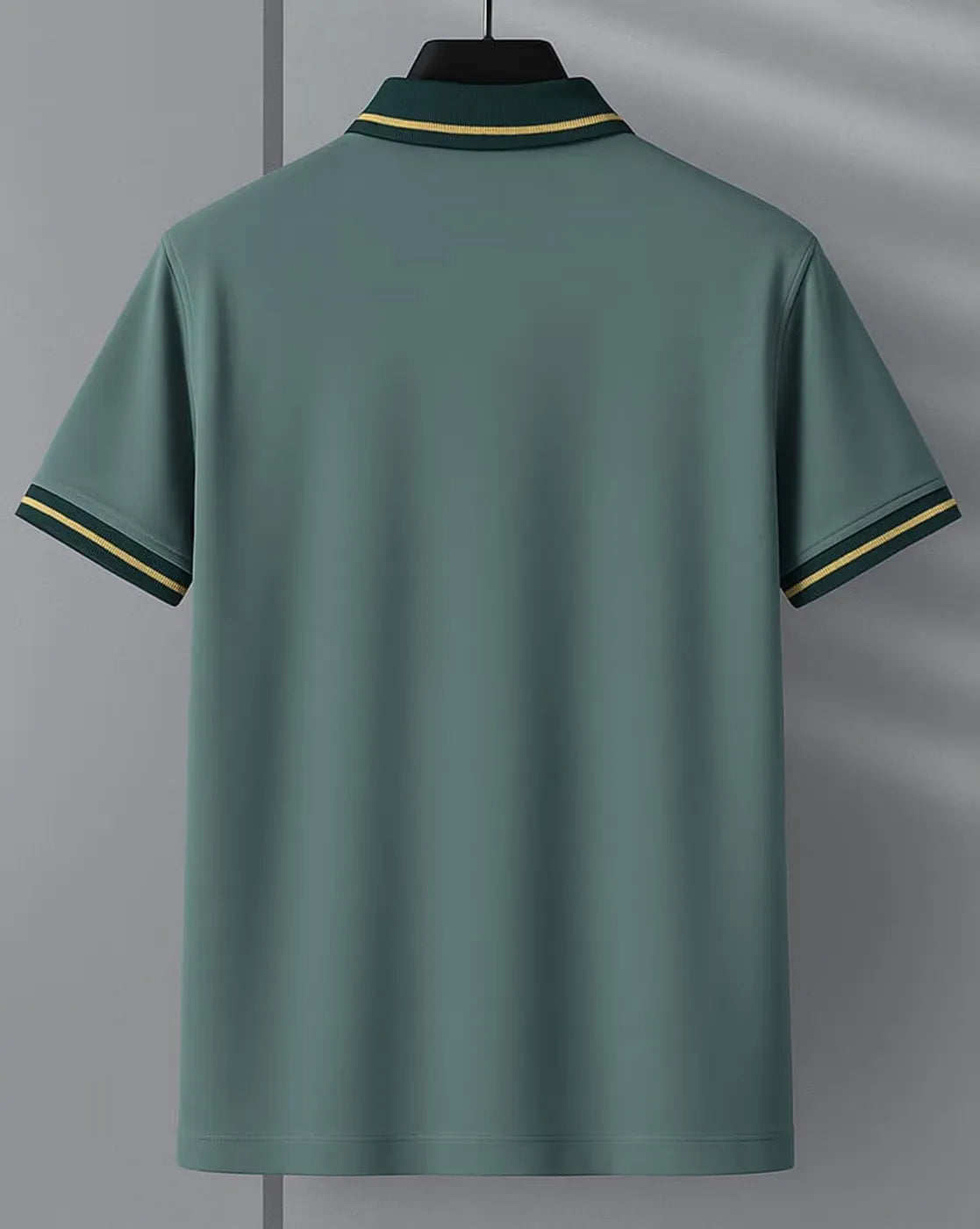 Golf Embroidered Contrast Polo T-Shirt – Green