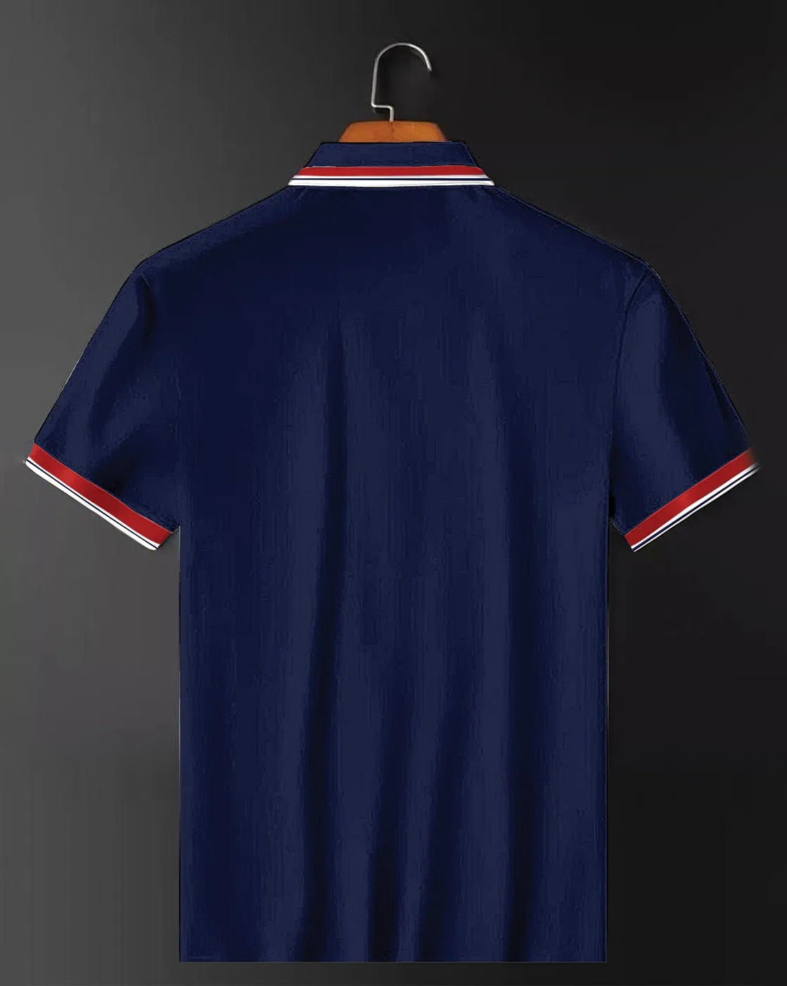 Contrast Trim Polo T-Shirt – Navy Blue